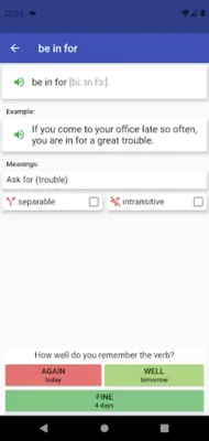 English phrasal verbs android App screenshot 2